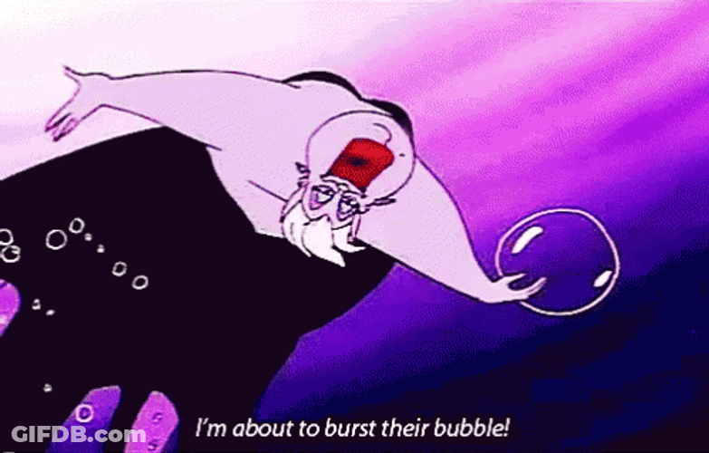 Ursula Bursting The Bubble GIF