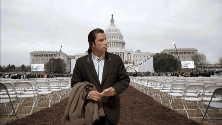 US Capitol Ground Confused Actor John Travolta GIF