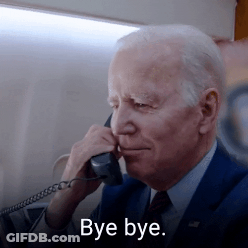 US President Joe Biden Hang Up Phone GIF