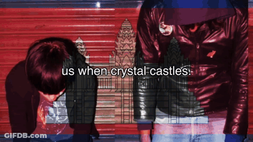 Us When Crystal Castles On Red And Blue Background GIF