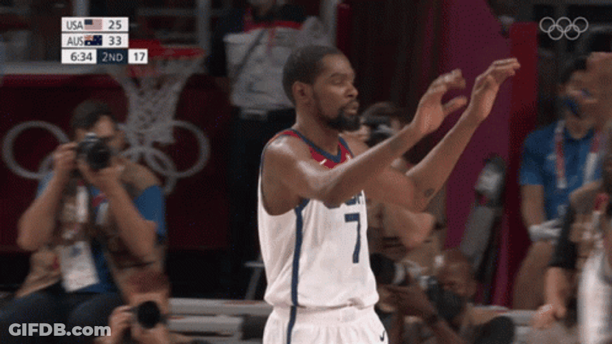 Usa Basketball Kevin Durant Dap GIF