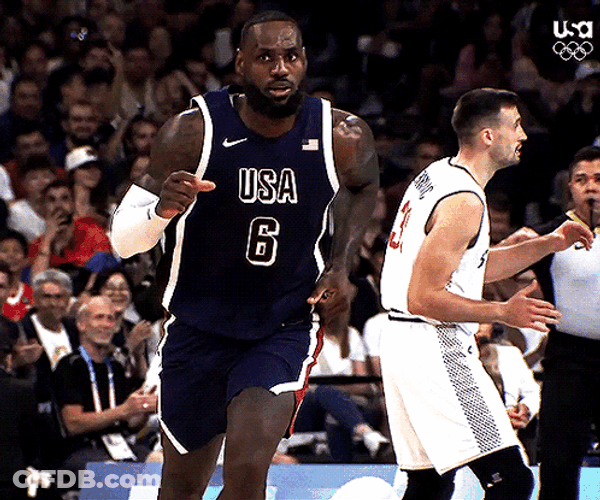 Usa Basketball Lebron James Slowmo GIF