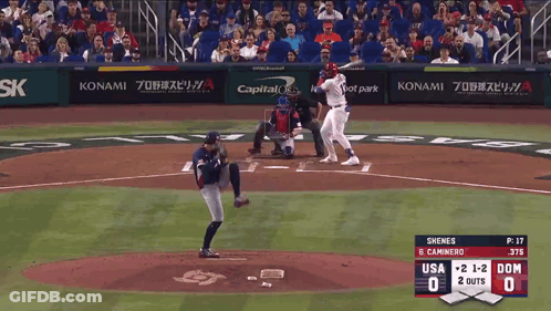 USA Dominican Republic Baseball Game GIF