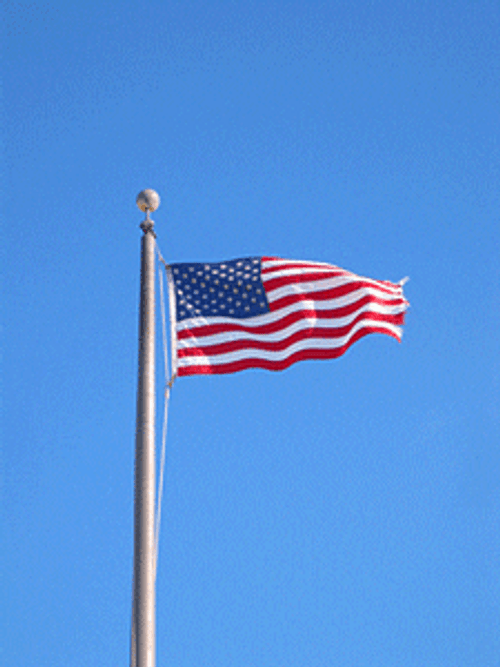 Usa Flag Against Blue Sky GIF