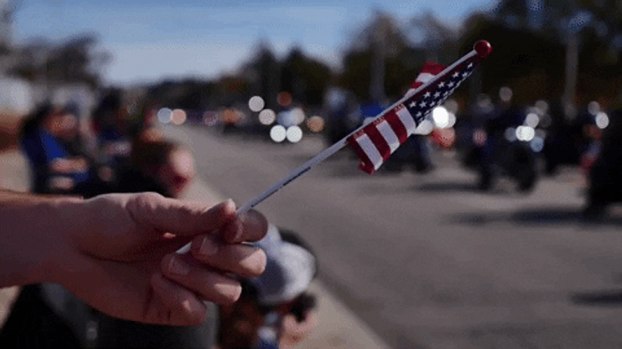 Usa Flag Road Side GIF