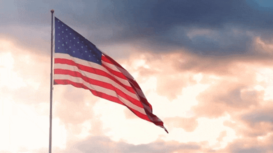 Usa Flag Waving In The United States GIF