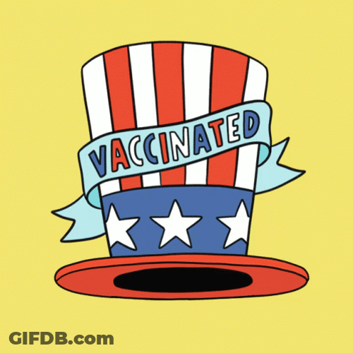 Usa Hat Vaccinated Cartoon GIF