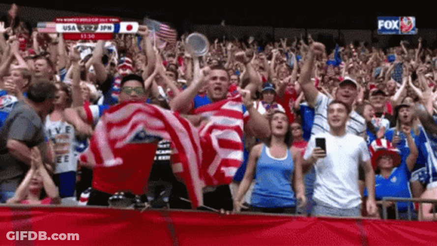 Usa Soccer Supporters Cheering GIF