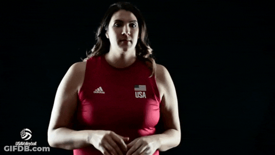 Usa Volleyball Ball In One Hand GIF