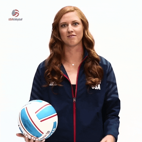 Usa Volleyball Cute Face Peace Sign GIF