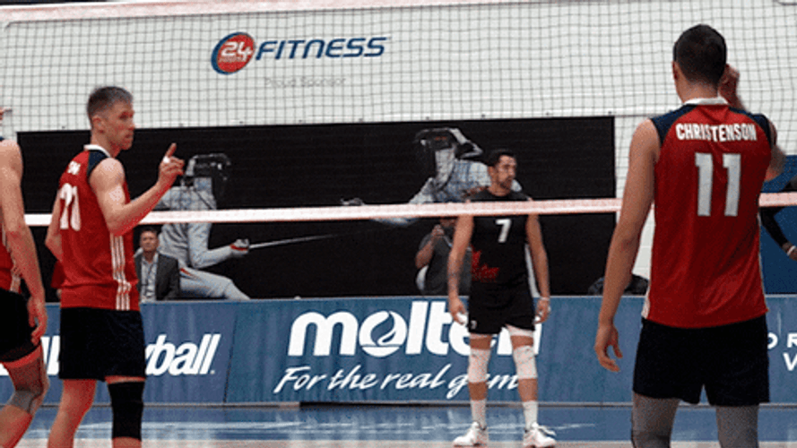 Usa Volleyball Pointing To Setter GIF