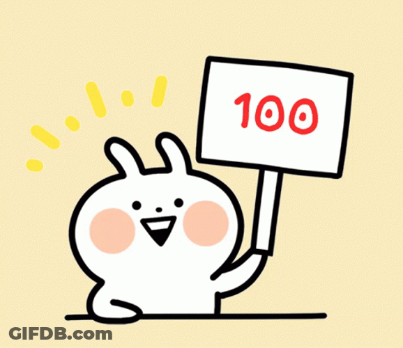 Usagyuuun Give 100 Score GIF