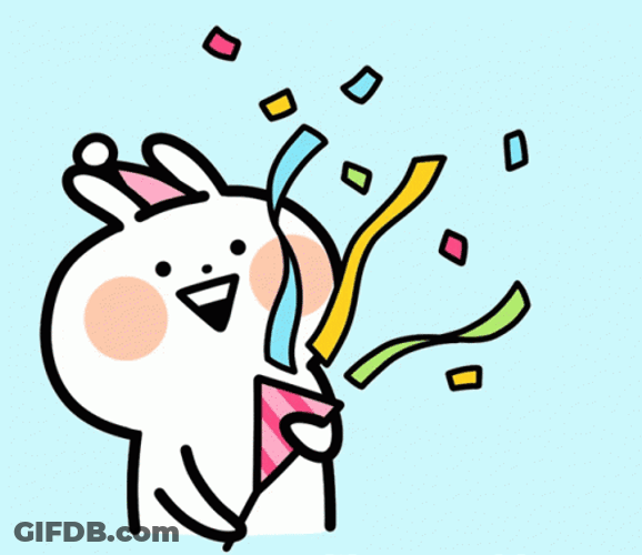 Usagyuuun Popping Party Popper GIF