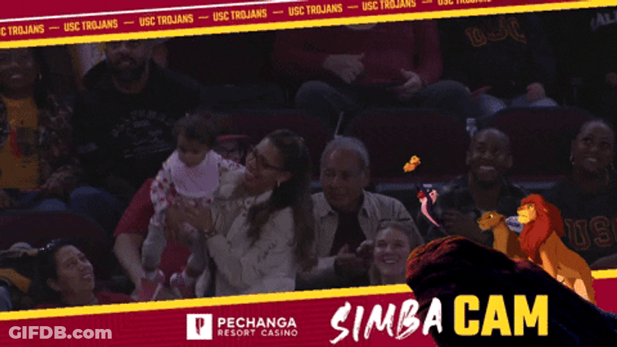 Usc Fan Doing Simba Cam GIF
