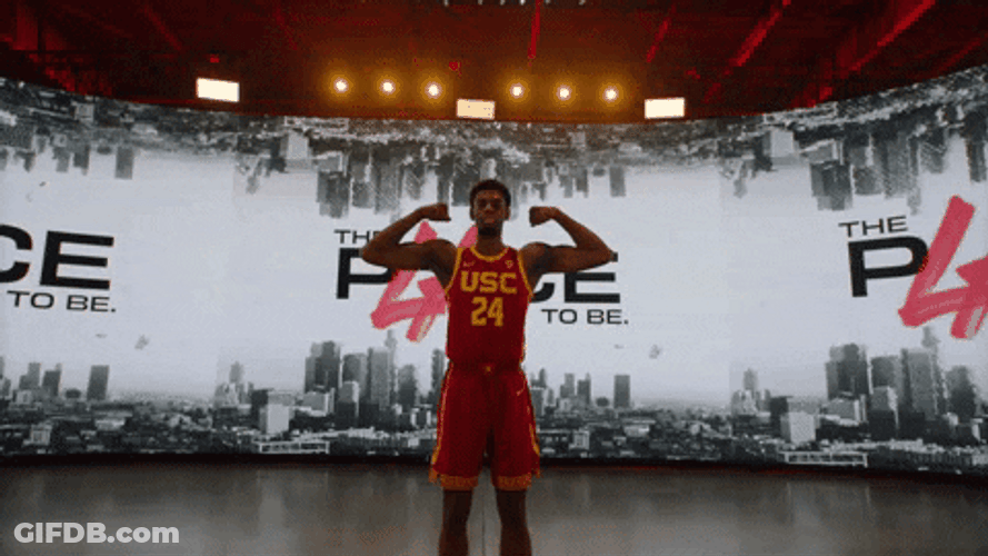 Usc Flexing His Biceps GIF
