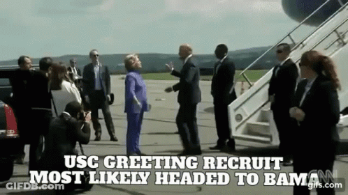 USC Greeting Recruit Most Likely Headed To Bama GIF