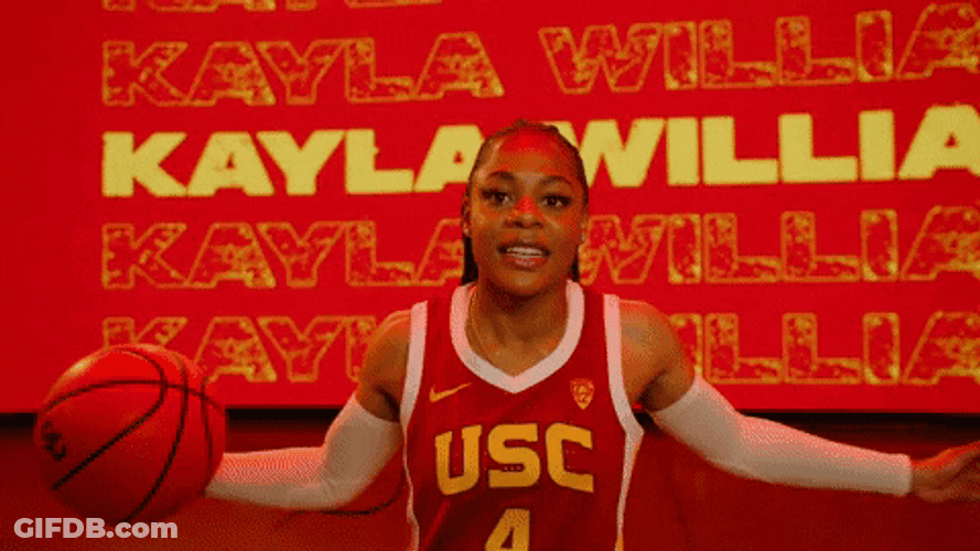 Usc Player Shouting While Holding Ball GIF