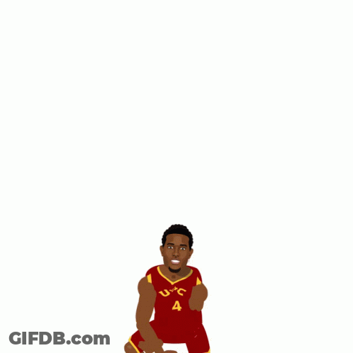 USC Trojans Basketball Player Holding Ball GIF