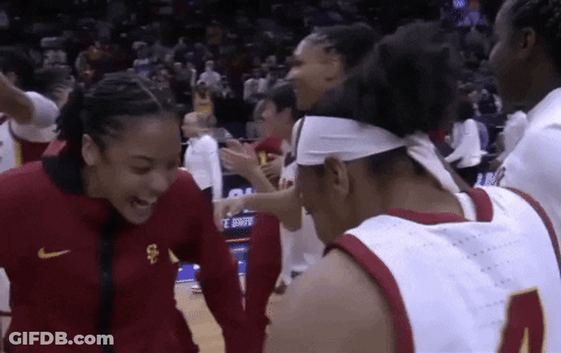 Usc Woman Player Goofing Off With Teammate GIF