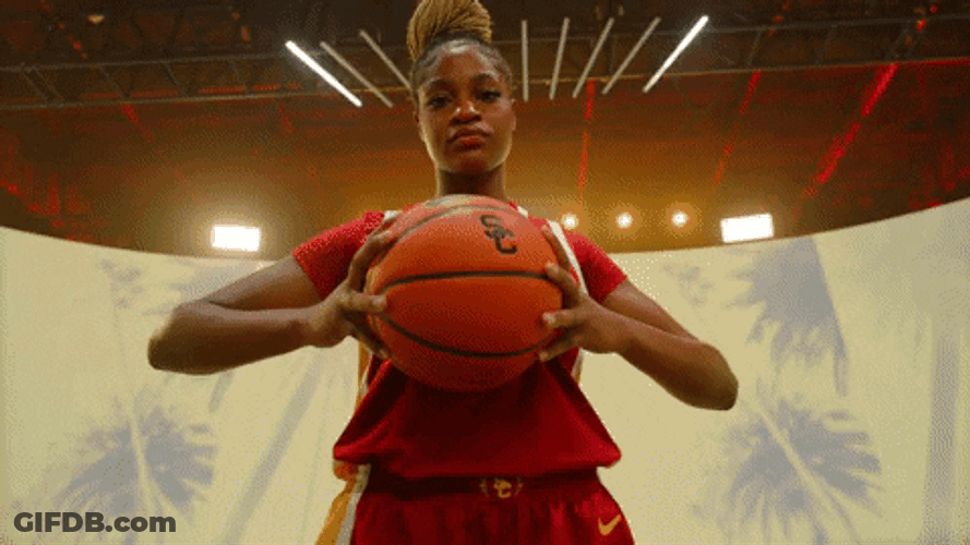 Usc Woman Player Holding Ball Chest Level GIF