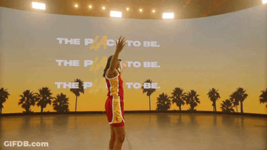 Usc Woman Player Wearing Sunglasses For Pose GIF
