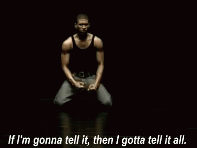 Usher Knelt Down Singing Meme GIF