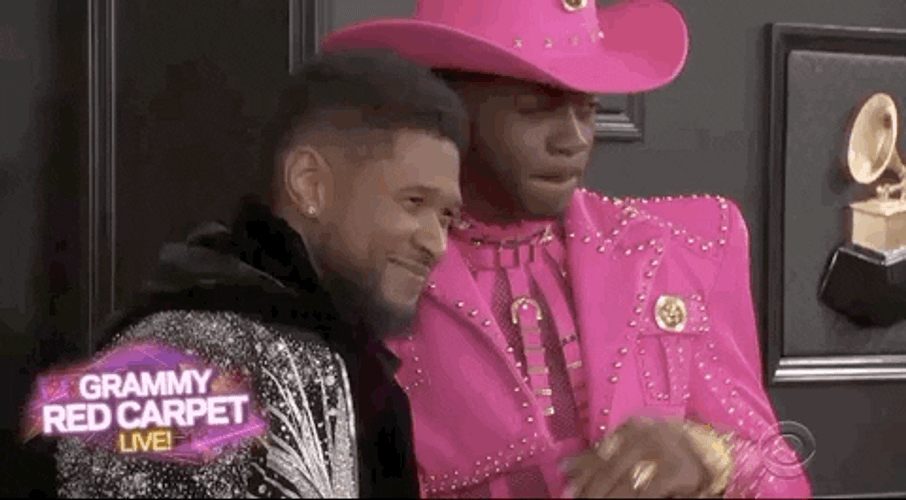 Usher Lil Nas X Grammy Red Carpet Meme GIF