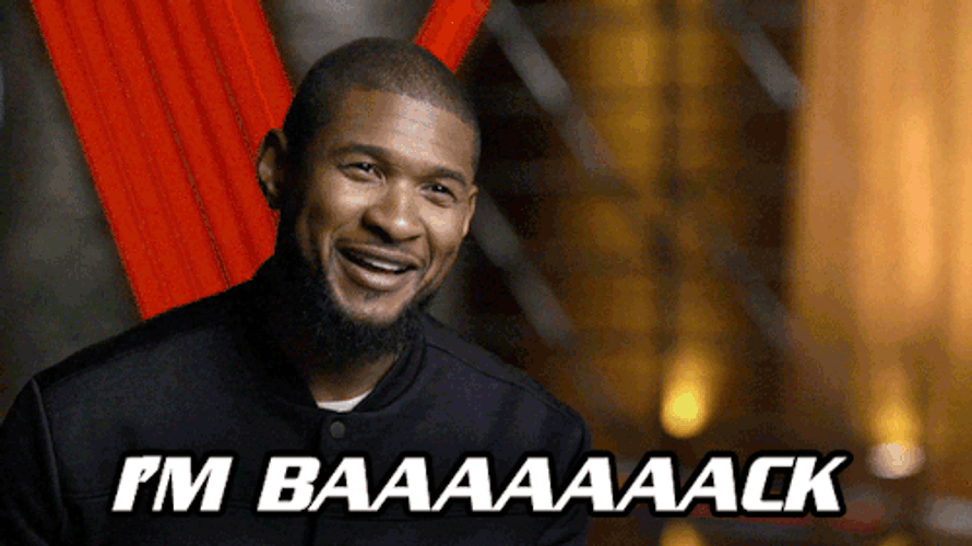 Usher Naughty Smile I'm Back Meme GIF