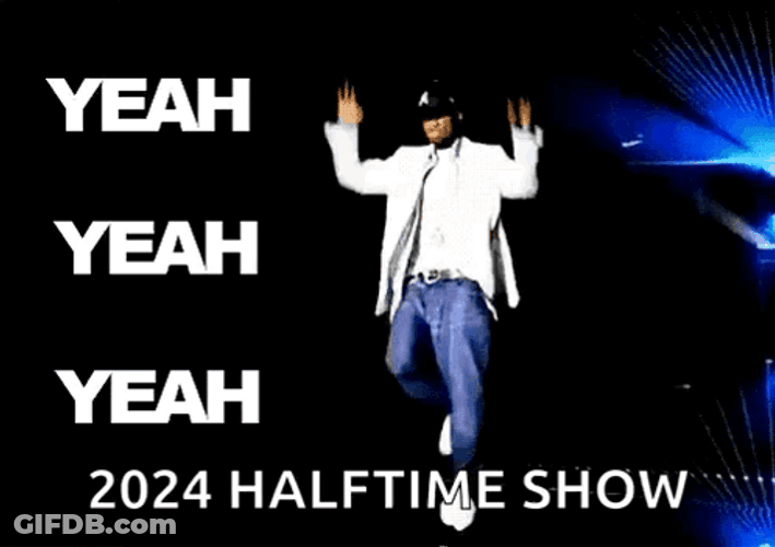 Usher Performing Half Time Show Meme GIF