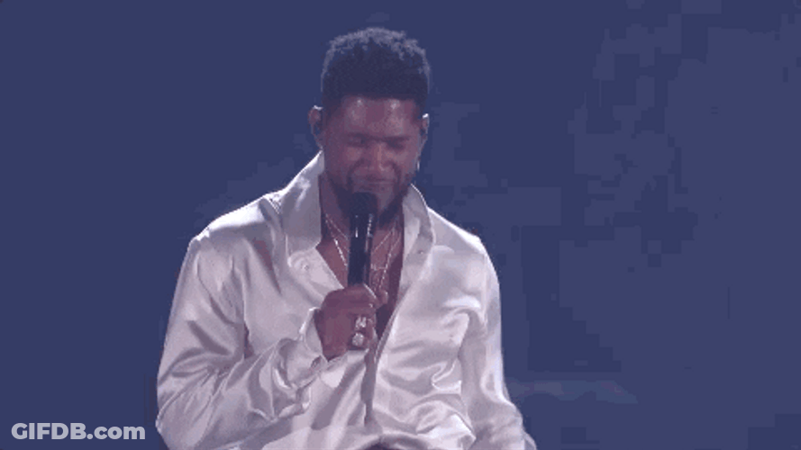 Usher Singing White Suit Meme GIF