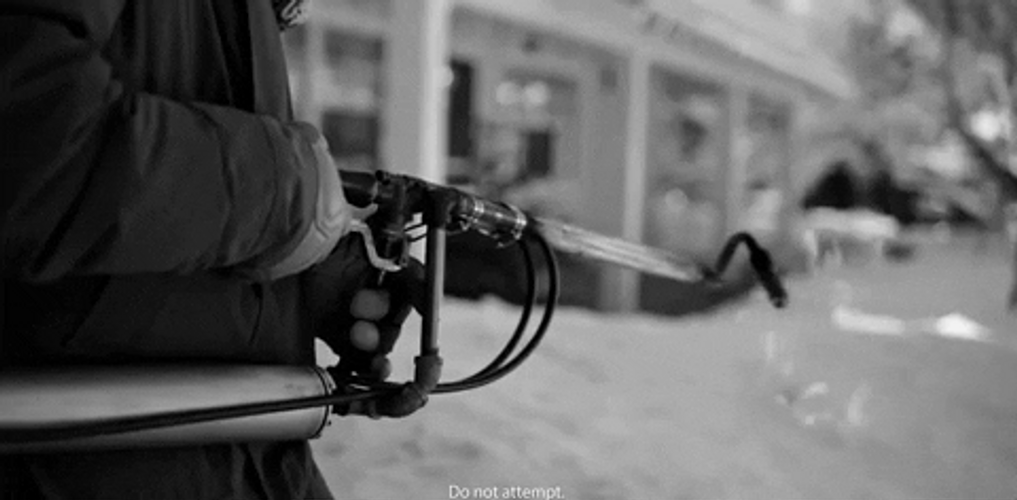 Using Flamethrower On Snow GIF