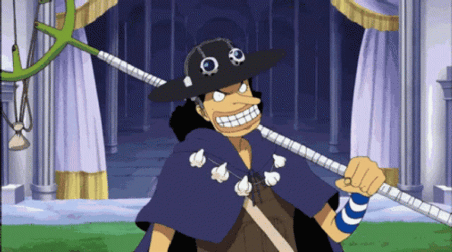Usopp Holding A Jawline GIF