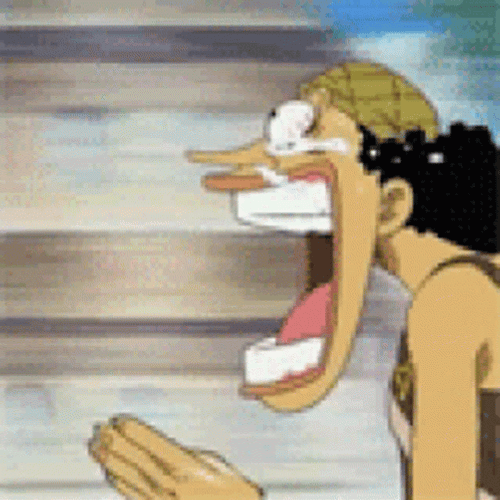 Usopp Running While Crying GIF