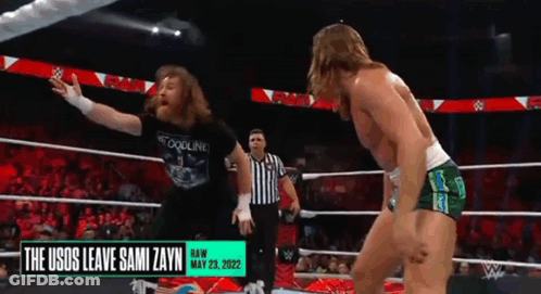 Usos Leave Sami Zayn GIF