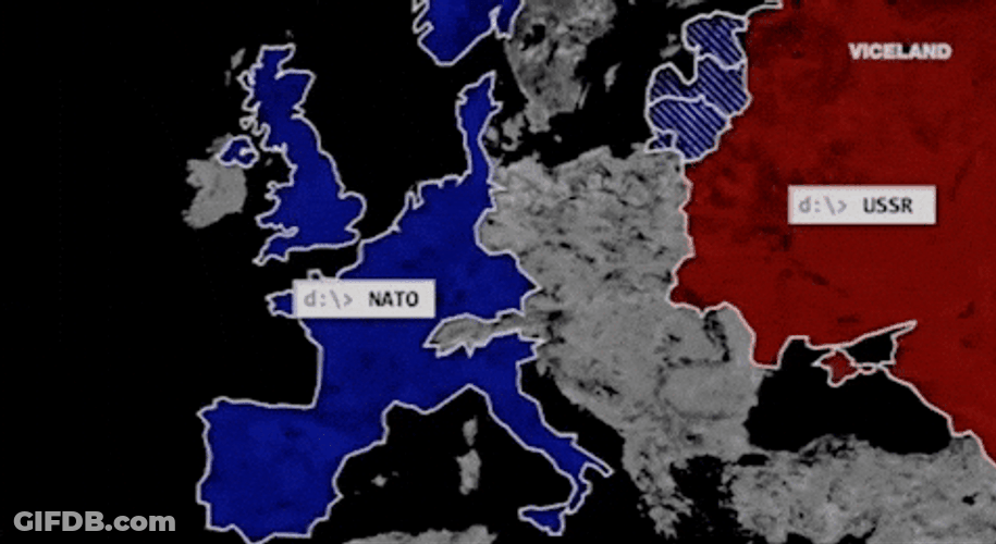 Ussr Flashing Red Map Animation GIF