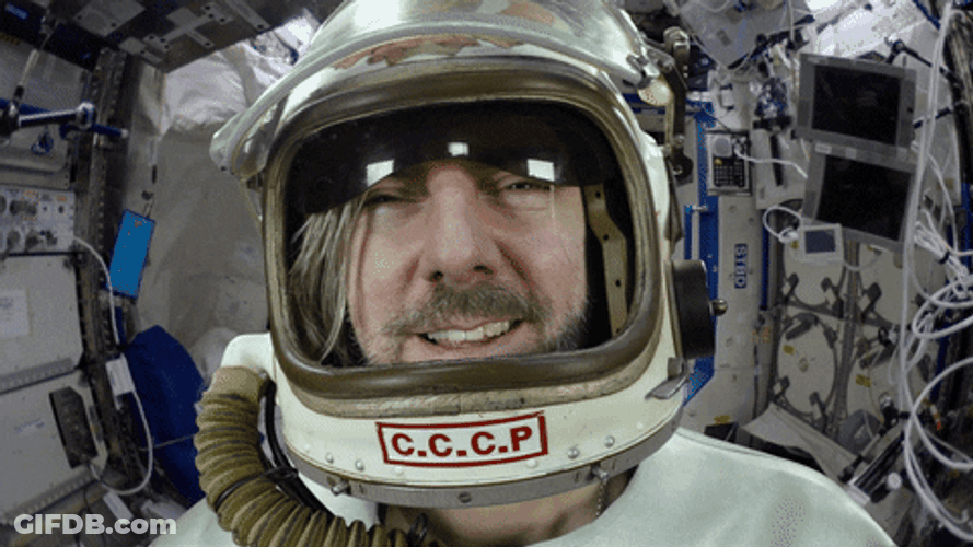 Ussr Russian Cosmonaut In Space GIF