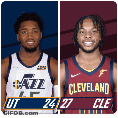 Utah Jazz And Cleveland Cavaliers Basketball Players GIF