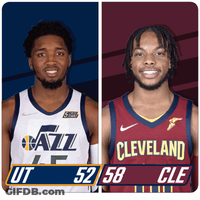 Utah Jazz And Cleveland Cavaliers Players GIF