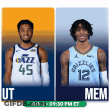 Utah Jazz And Memphis Grizzlies Players GIF