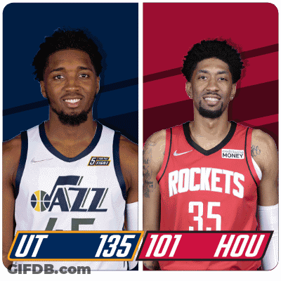 Utah Jazz And Rockets Basketball Players GIF