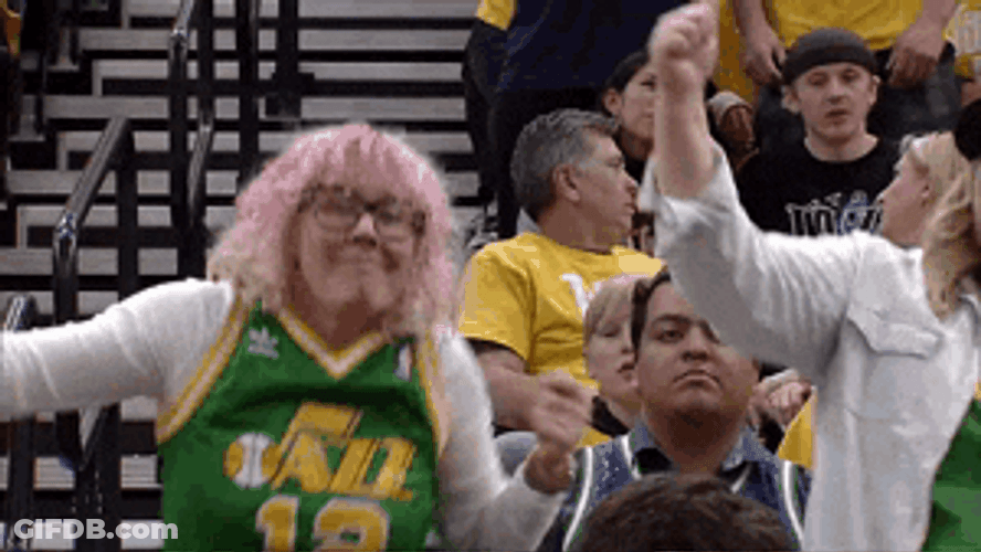 Utah Jazz Fans Having Fun GIF