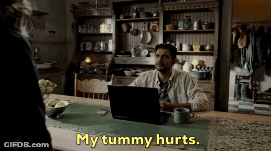 Utkarsh Ambudkar Bubble Guts Stomach Problems GIF