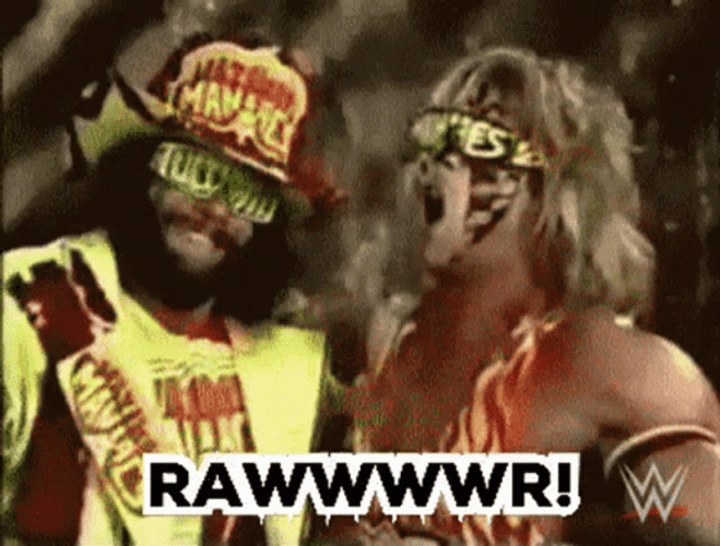 Utlimate Warrior Macho Man Rawr GIF