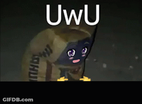 Uwu Cement Face Bag GIF