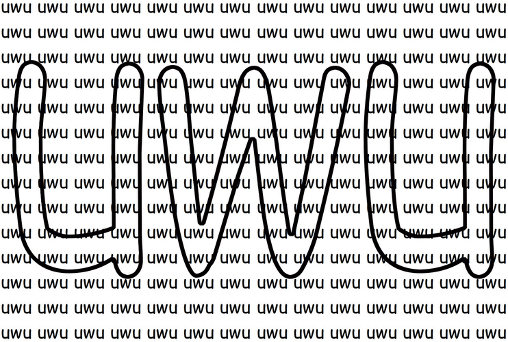 Uwu Writing Animation GIF
