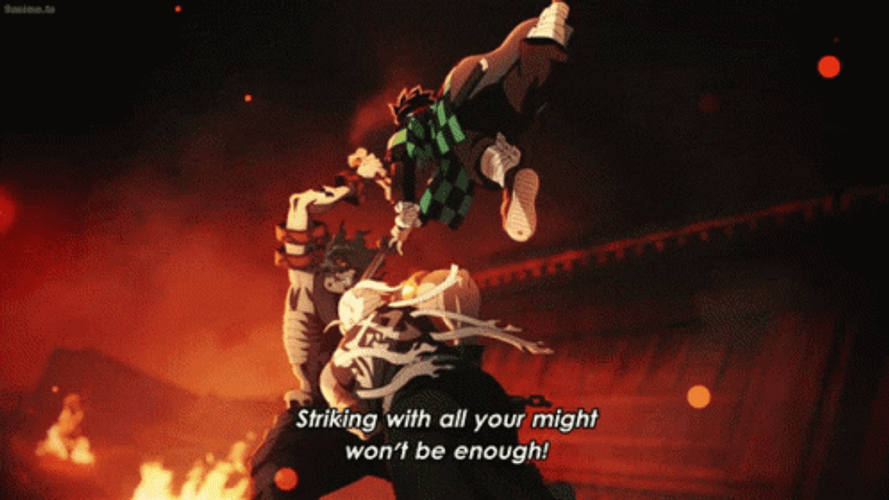 Uzui Vs Gyutaro Beheaded GIF