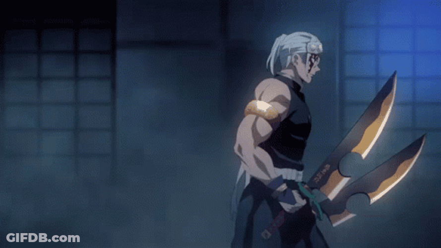 Uzui Vs Gyutaro Fight GIF