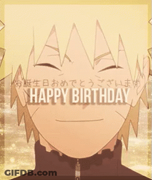 Uzumaki Naruto Anime Happy Birthday GIF