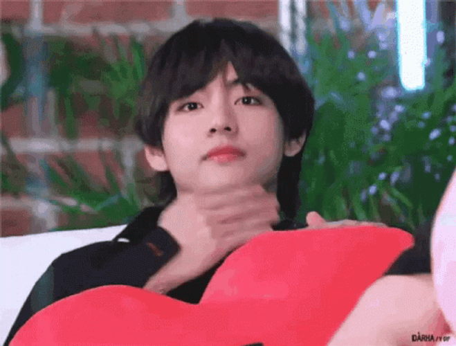 V Blowing A Kiss To Camera GIF