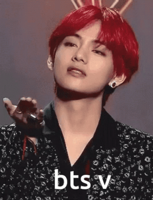 V Blowing A Kiss To His Fans GIF